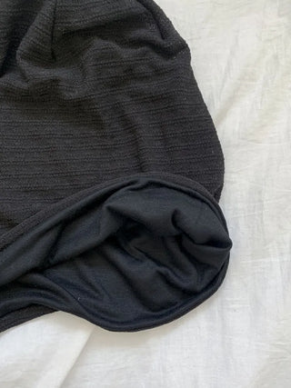 Soft Drape Stripe Loose Beanie Hat