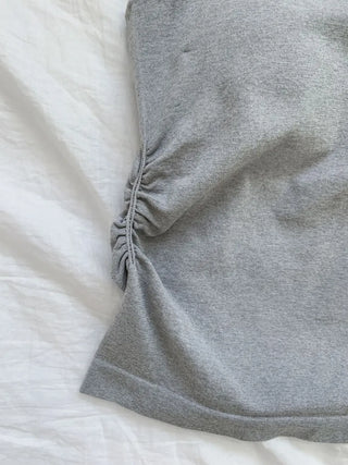 Slim Shirred Basic Bralette Inner Sleeveless Cap Strap Sleeveless