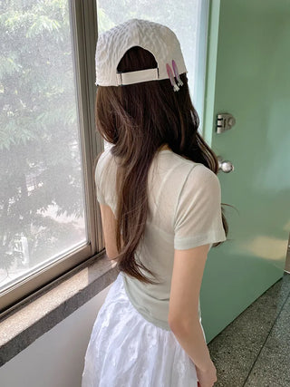 Milk Color Block Check Anorak String Camp Cap