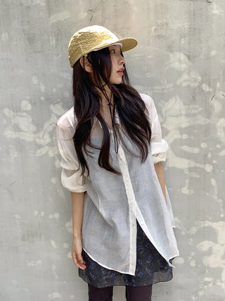 Milk Color Block Check Anorak String Camp Cap