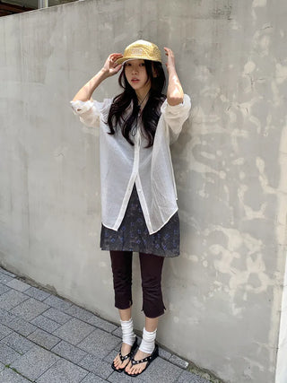 Milk Color Block Check Anorak String Camp Cap