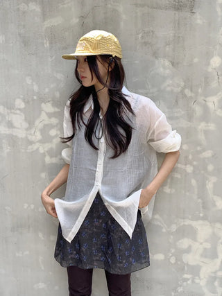 Milk Color Block Check Anorak String Camp Cap