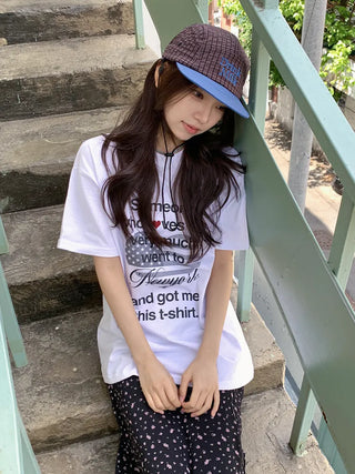 Milk Color Block Check Anorak String Camp Cap