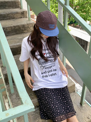 Milk Color Block Check Anorak String Camp Cap