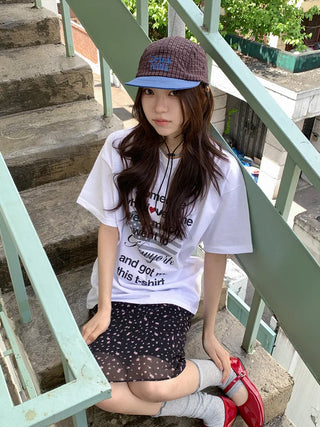 Milk Color Block Check Anorak String Camp Cap