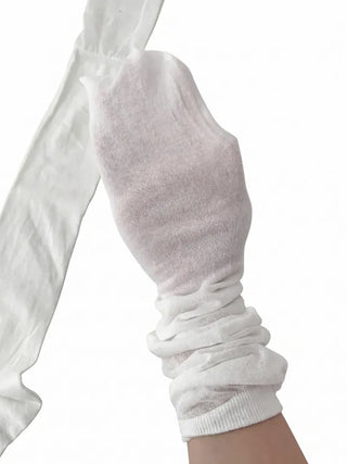 See-through Elastic Over-the-Knee Socks Pleated Warmer Long Socks