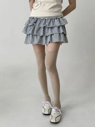 See-through Elastic Over-the-Knee Socks Pleated Warmer Long Socks