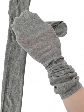 See-through Elastic Over-the-Knee Socks Pleated Warmer Long Socks
