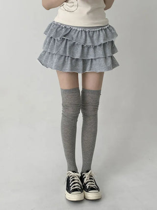 See-through Elastic Over-the-Knee Socks Pleated Warmer Long Socks
