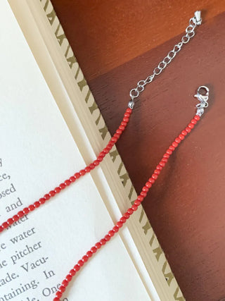 Seed Pop Point Mini Color Bead Choker Necklace