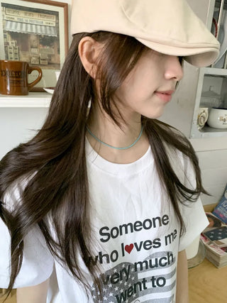 Seed Pop Point Mini Color Bead Choker Necklace