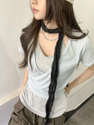 Seed Pop Point Mini Color Bead Choker Necklace