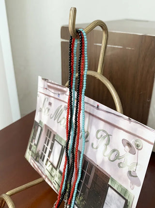 Seed Pop Point Mini Color Bead Choker Necklace