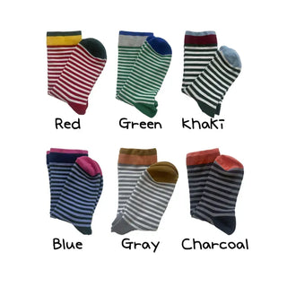 Atomy Stripe Pattern Color Block Socks