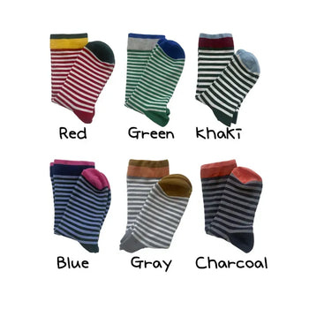 Atomy Stripe Pattern Color Block Socks