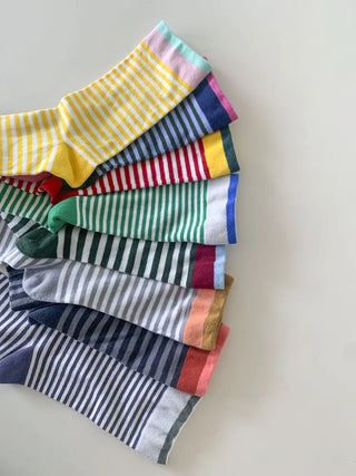 Atomy Stripe Pattern Color Block Socks