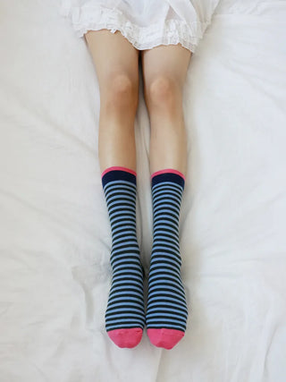 Atomy Stripe Pattern Color Block Socks