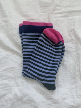 Atomy Stripe Pattern Color Block Socks