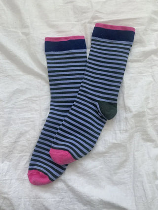 Atomy Stripe Pattern Color Block Socks
