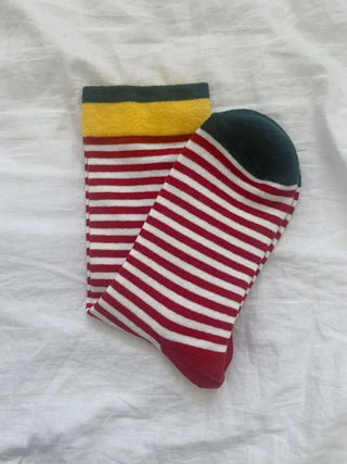 Atomy Stripe Pattern Color Block Socks