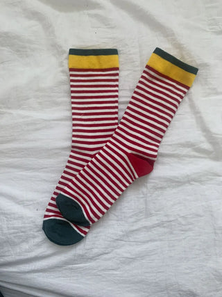 Atomy Stripe Pattern Color Block Socks