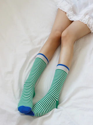Atomy Stripe Pattern Color Block Socks