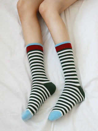 Atomy Stripe Pattern Color Block Socks