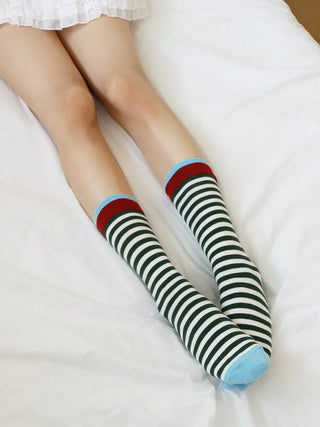 Atomy Stripe Pattern Color Block Socks