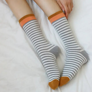 Atomy Stripe Pattern Color Block Socks