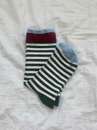 Atomy Stripe Pattern Color Block Socks