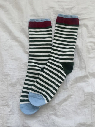 Atomy Stripe Pattern Color Block Socks