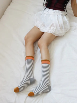 Atomy Stripe Pattern Color Block Socks