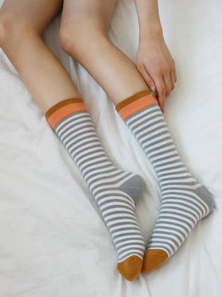 Atomy Stripe Pattern Color Block Socks