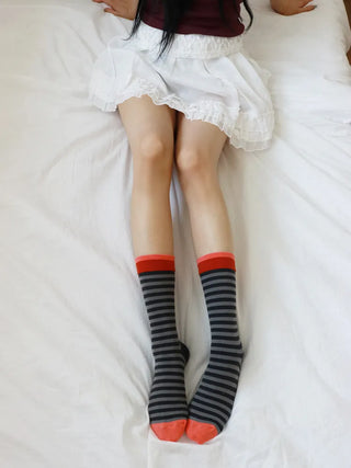 Atomy Stripe Pattern Color Block Socks