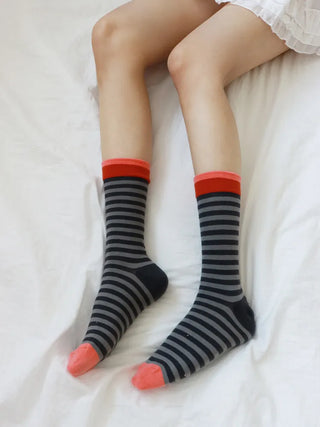 Atomy Stripe Pattern Color Block Socks