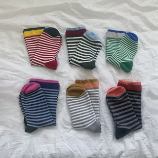 Atomy Stripe Pattern Color Block Socks
