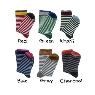 Atomy Stripe Pattern Color Block Socks