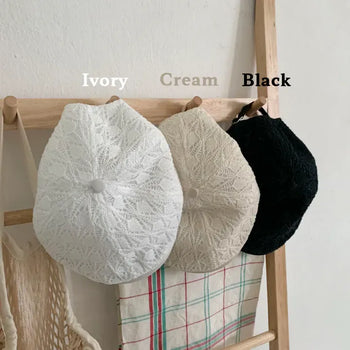 Mono Lace Embroidered Summer Hunting Cap