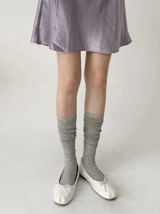 Pyo Layered See-through Loose Long Knee Socks