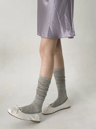 Pyo Layered See-through Loose Long Knee Socks