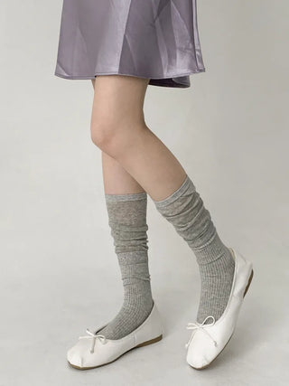 Pyo Layered See-through Loose Long Knee Socks