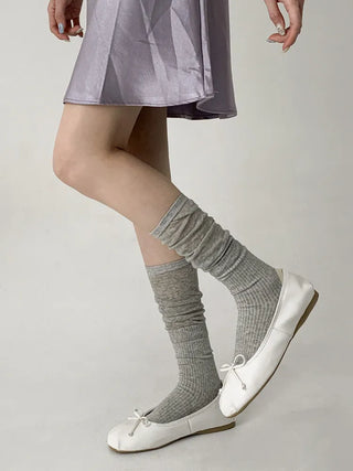 Pyo Layered See-through Loose Long Knee Socks