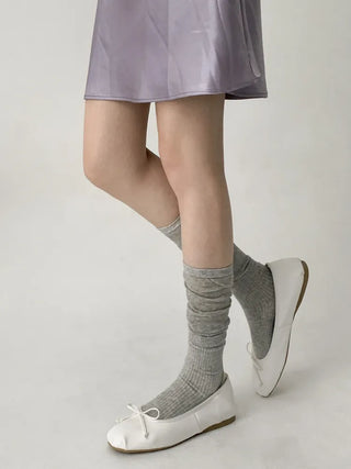 Pyo Layered See-through Loose Long Knee Socks