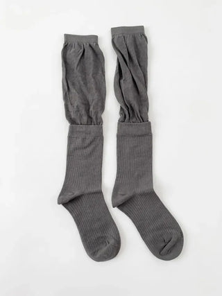 Pyo Layered See-through Loose Long Knee Socks