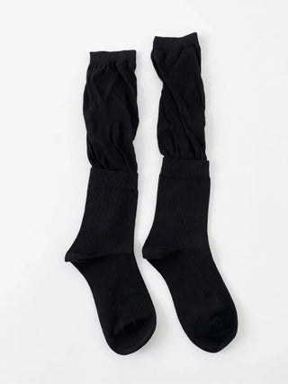 Pyo Layered See-through Loose Long Knee Socks