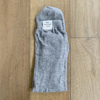 Basic See-through Cotton Shirred Knee Warmer Long Socks