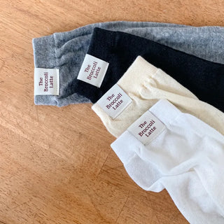 Basic See-through Cotton Shirred Knee Warmer Long Socks
