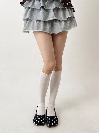 Rolling Basic Cotton Knee Socks Tabi Flip-flop Toe Socks
