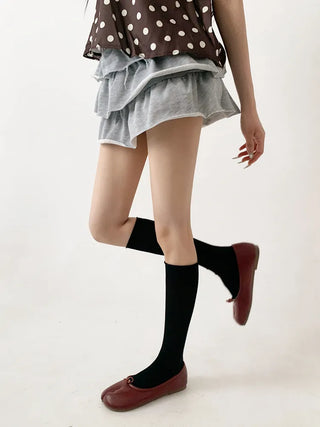 Rolling Basic Cotton Knee Socks Tabi Flip-flop Toe Socks