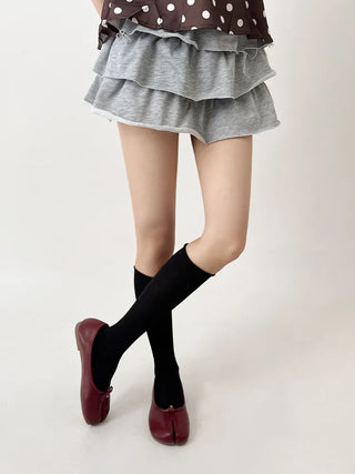 Rolling Basic Cotton Knee Socks Tabi Flip-flop Toe Socks